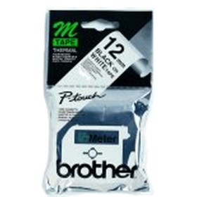Laminiertes Klebeband zur Kennzeichnung von Maschinen Brother MK231BZ Schwarz/Weiß 12 mm