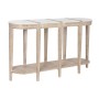 Beistelltisch Home ESPRIT Weiß Marmor Mango-Holz 140 x 40 x 80 cm