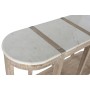 Side table Home ESPRIT White Marble Mango wood 140 x 40 x 80 cm
