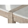 Side table Home ESPRIT White Marble Mango wood 140 x 40 x 80 cm