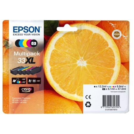 Original Bläckpatron Epson Multipack 5-colours 33XL Claria Premium Ink (5 pcs)