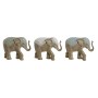 Prydnadsfigur Home ESPRIT Vit Grön Turkos Elefant Kolonial 21,5 x 8,5 x 16 cm (3 antal)