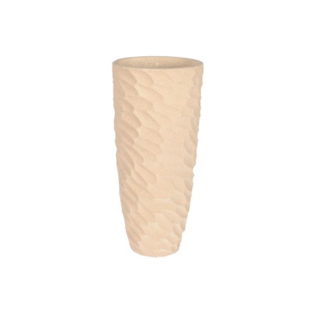 Cache-pot Home ESPRIT Beige Fibre de Verre Scandinave 40,5 x 40,5 x 91 cm