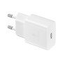 Väggladdare + USB C kabel Samsung EP-T1510XWE Vit 15 W