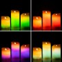 Mehrfarbige LED-Kerzen Flammeneffekt mit Fernbedienung Lendles InnovaGoods 3 Stück