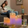 Bougies LED Multicolores Effet Flamme avec Télécommande Lendles InnovaGoods 3 Unités