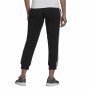 Long Sports Trousers Adidas Essentials Studio Lounge Cuffed 3 Stripes Lady Black