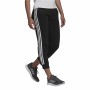 Pantalon de sport long Adidas Essentials Studio Lounge Cuffed 3 Stripes Femme Noir
