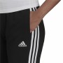 Långa träningsbyxor Adidas Essentials Studio Lounge Cuffed 3 Stripes Kvinna Svart