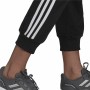 Lange Sporthose Adidas Essentials Studio Lounge Cuffed 3 Stripes Damen Schwarz