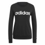 Damen Sweater ohne Kapuze Adidas Essentials Logo Schwarz