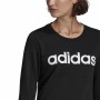 Women’s Sweatshirt without Hood Adidas Essentials Logo Black