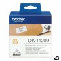 Drucker-Etiketten Brother DK-11209 Schwarz/Weiß 62 x 29 mm (3 Stück)