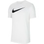 Men’s Short Sleeve T-Shirt DF PARK20 SS TOP CW6936 Nike 100 White