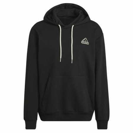 Herren Sweater mit Kapuze Adidas Essentials Feelcomfy Schwarz