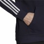 Tröja med huva Herr Adidas Essentials 3 Stripes Marinblå