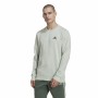 Men’s Sweatshirt without Hood Adidas Essentials Fleece White