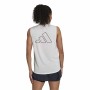 Maillot de Corps sans Manches pour Femme Adidas Muscle Run Icons Blanc