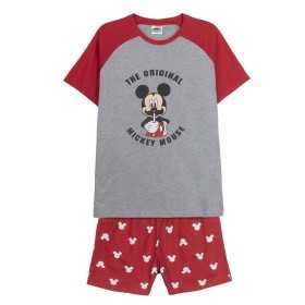 Summer Pyjama Mickey Mouse Men Red Grey (Adults)