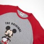 Pyjama D'Été Mickey Mouse Homme Rouge Gris (Adultes)
