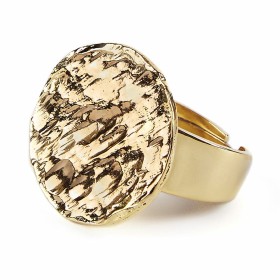 Ladies' Ring Shabama Bronx Brass Bathed in golden flash Adjustable