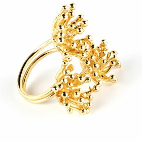 Ladies' Ring Shabama Deyá Flower Brass gold-plated Adjustable