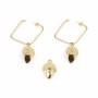 Ladies' Earrings Shabama Brass Acorn Bathed in golden flash 3 cm