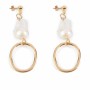 Ladies' Earrings Shabama Balboa Brass gold-plated Beads 8 cm