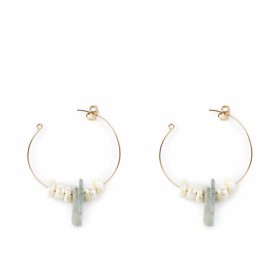 Ladies' Earrings Shabama Lao Brass gold-plated Beads 4 cm
