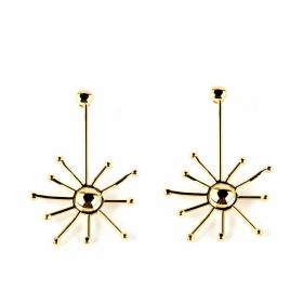 Ladies' Earrings Shabama Sun Brass gold-plated 7 cm