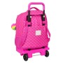 School Rucksack with Wheels Rainbow High Fuchsia 33 X 45 X 22 cm