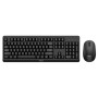 Keyboard and Wireless Mouse Philips SPT6307BL/16 Spanish Qwerty Black English