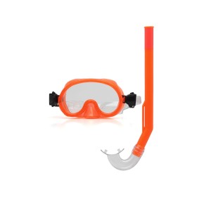 Snorkel Goggles and Tube for Children Orange Kids