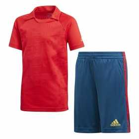 Kinder-Trainingsanzug Adidas Originals Blau Fussball Rot