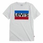 T-shirt med kortärm Barn Levi's Sportswear Logo Vit