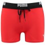 Herren Badehose Puma Logo Swim Trunk Boxer Rot