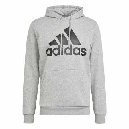 Sweat à capuche homme Adidas Essentials Fleece Big Logo Gris