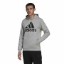 Herren Sweater mit Kapuze Adidas Essentials Fleece Big Logo Grau