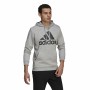 Herren Sweater mit Kapuze Adidas Essentials Fleece Big Logo Grau