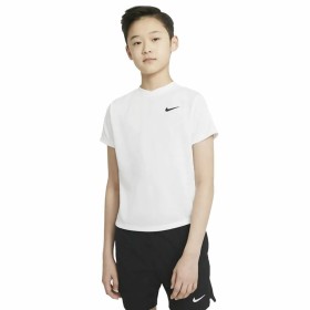 Barn T-shirt med kortärm Nike Court Dri-FIT Victory Vit