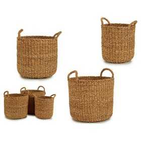 Set of Baskets Brown Esparto grass (3 Pieces)