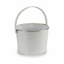 Planter Bucket White Silver Zinc 25 x 29,5 x 27 cm (12 Units)