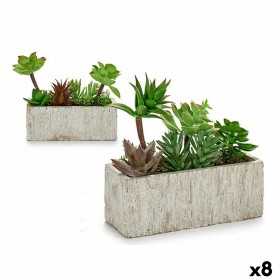 Dekorationspflanze Sukkulente Kunststoff 9 x 19 x 21,5 cm (8 Stück)