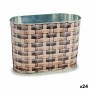 Cache-pot Oblongue Métal osier 12,7 x 15 x 23,5 cm (24 Unités)