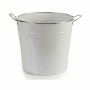 Planter Bucket White Silver Metal 29 x 27 x 37 cm (12 Units)