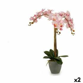Dekorationspflanze Orchidee Kunststoff 29 x 78 x 35 cm (2 Stück)
