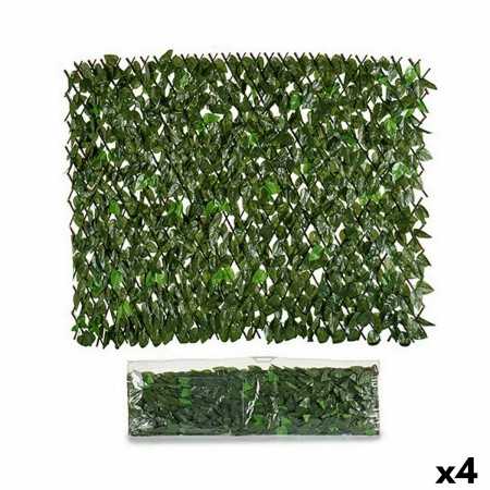 Trädgårdsstaket Blad 1 x 2 m Grön Plast (4 antal)