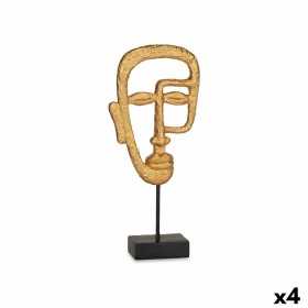 Deko-Figur Gesicht Gold 19,5 x 38 x 10,5 cm (4 Stück)