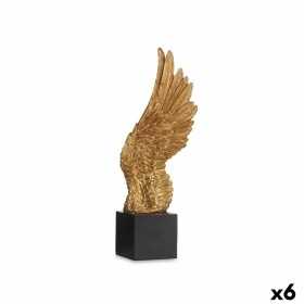 Deko-Figur Flügel Schwarz Gold 8 x 33,5 x 13,5 cm (6 Stück)