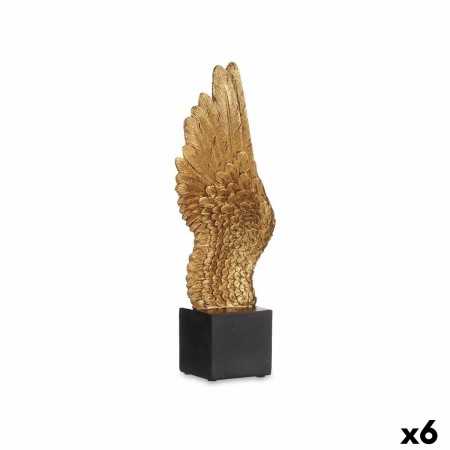 Deko-Figur Flügel Schwarz Gold 8 x 33,5 x 13 cm (6 Stück)